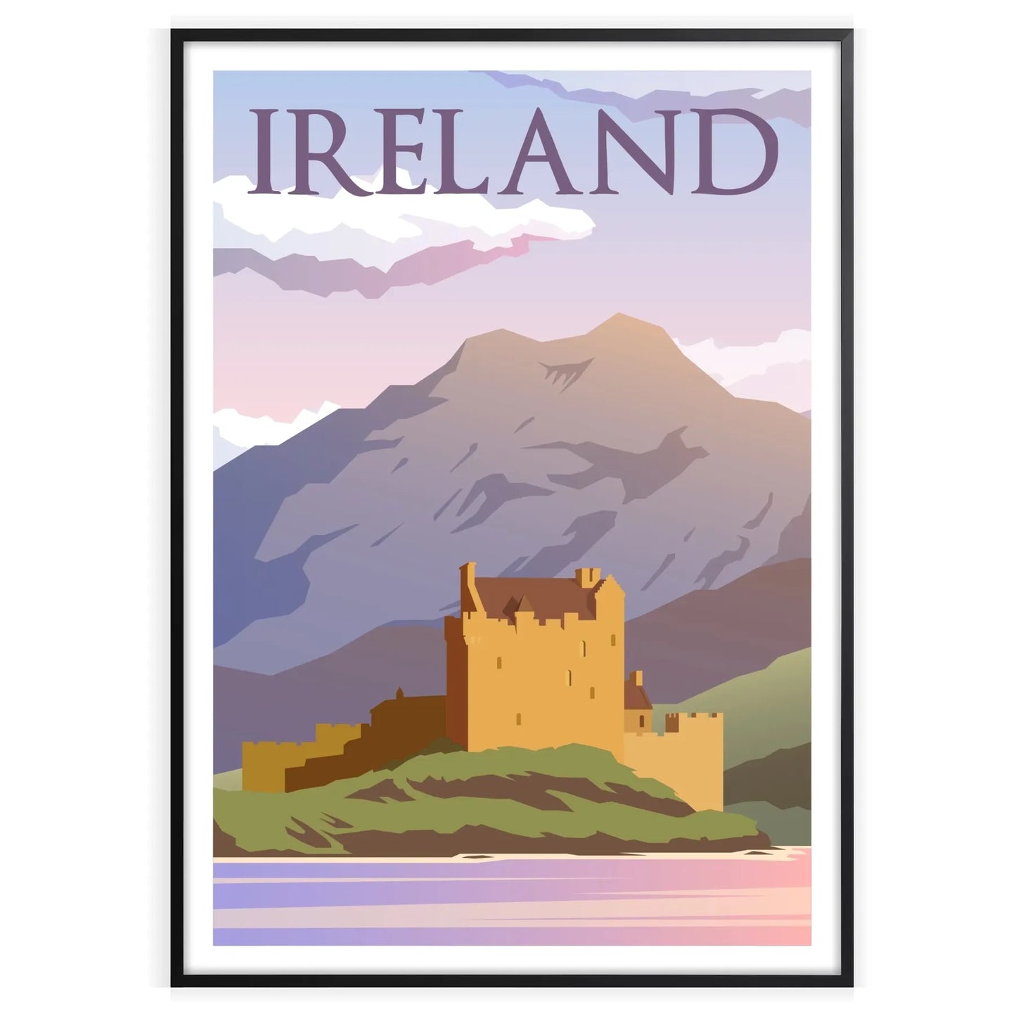 beauty Ireland stunning travel poster rich brown vibrant green hues wall art thoughtful gift artwork essence Emerald Isle standalone print collection