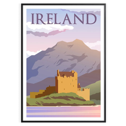 beauty Ireland stunning travel poster rich brown vibrant green hues wall art thoughtful gift artwork essence Emerald Isle standalone print collection