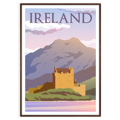 beauty Ireland stunning travel poster rich brown vibrant green hues wall art thoughtful gift artwork essence Emerald Isle standalone print collection