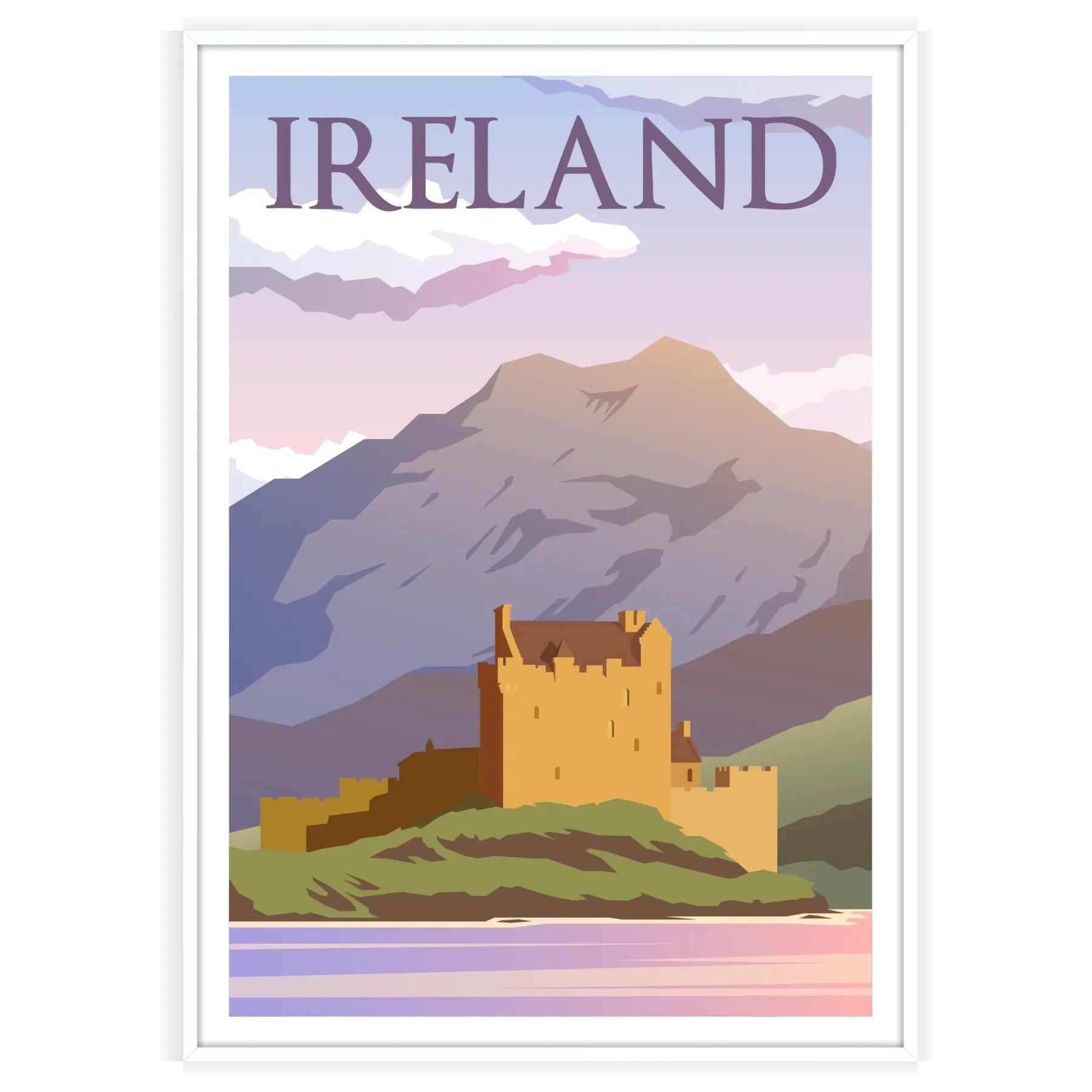 beauty Ireland stunning travel poster rich brown vibrant green hues wall art thoughtful gift artwork essence Emerald Isle standalone print collection