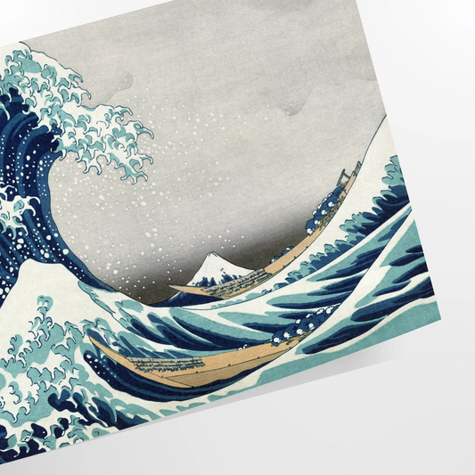 beauty Japan stunning poster serene blue gray hues wall art thoughtful gift print essence Japanese elegance style sizes A4 cm A0