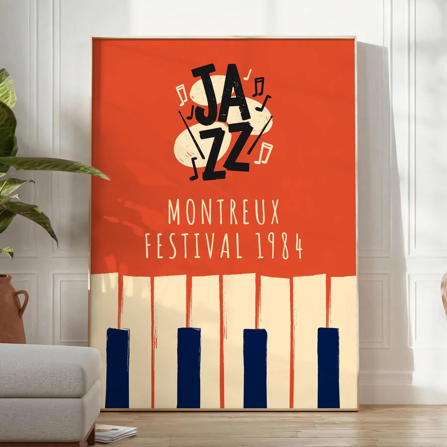 rhythm jazz festival black green poster music lovers vibrant wall art unique gift decor addition space captivating print ready frame